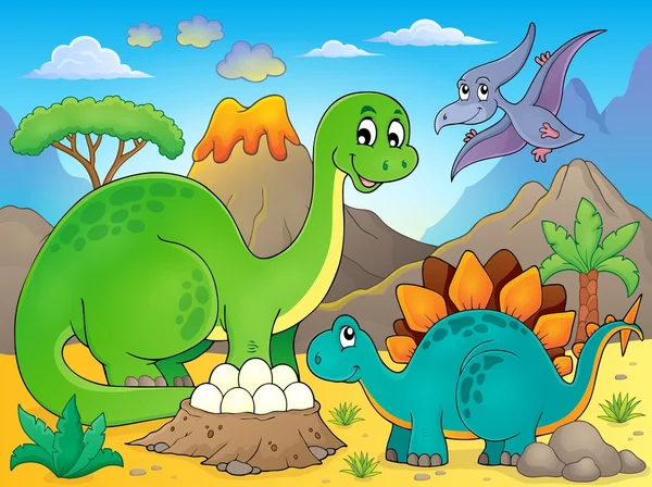 Obrázek s dinosaura thematics 5 — Stockový vektor