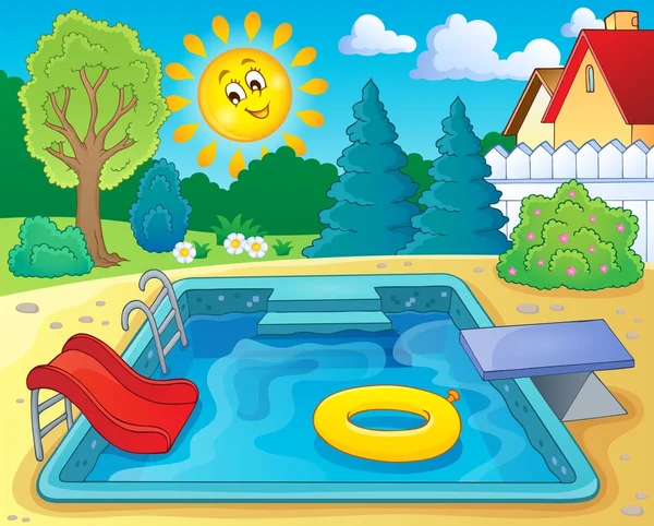 Thème de la piscine image 2 — Image vectorielle