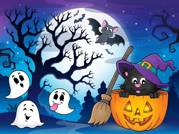 Halloween chat thème image 4 — Image vectorielle