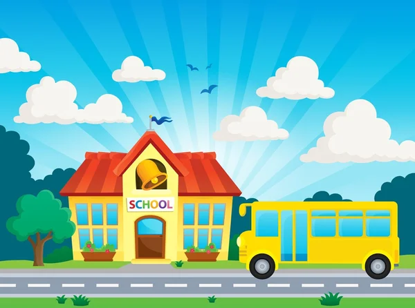 School and bus theme image 2 — Stock Vector