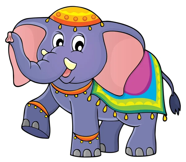 Индийский слон тема изображения 1 — стоковый вектор