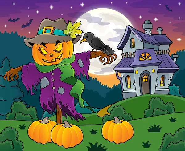 Halloween scarecrow thema beeld 4 — Stockvector