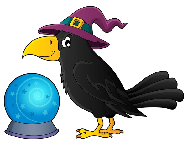 Witch crow theme image 1 — Stock Vector