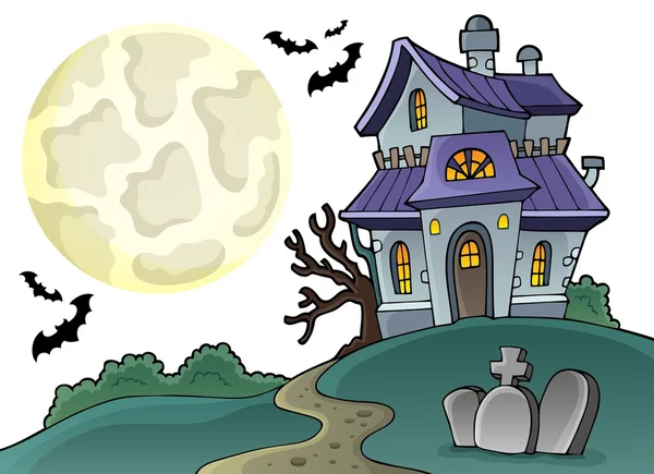 Haunted house theme image 1 — Stock Vector