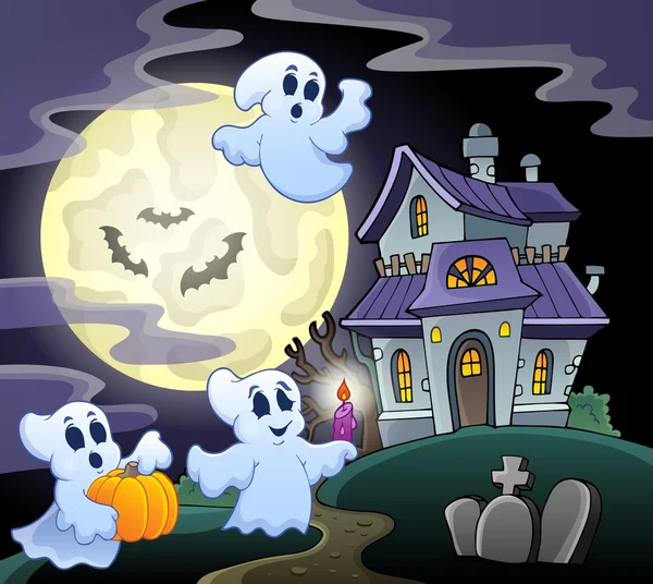 Haunted house theme image 3 — Stock Vector