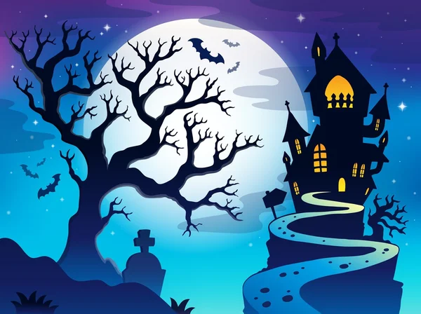 Spooky árbol tema imagen 7 — Archivo Imágenes Vectoriales