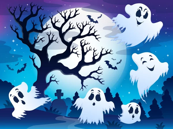 Spooky árbol tema imagen 5 — Vector de stock