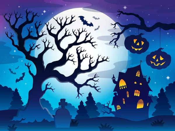 Spooky tree theme image 8 — Stock Vector