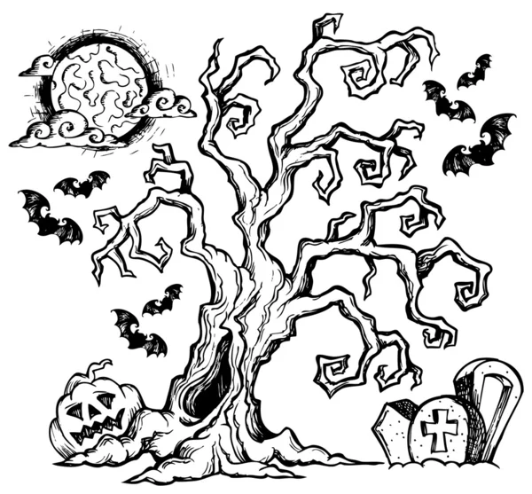 Tema di Halloween disegno 4 — Vettoriale Stock