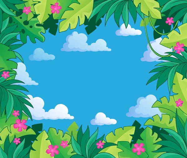 Image avec thème jungle 2 — Image vectorielle