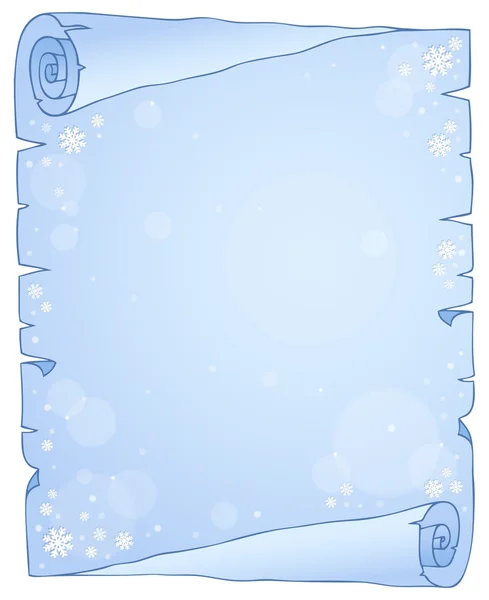 Winter theme parchment 1 — Stock Vector