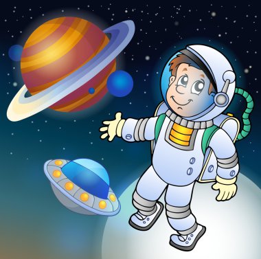 Image with space theme 1 clipart