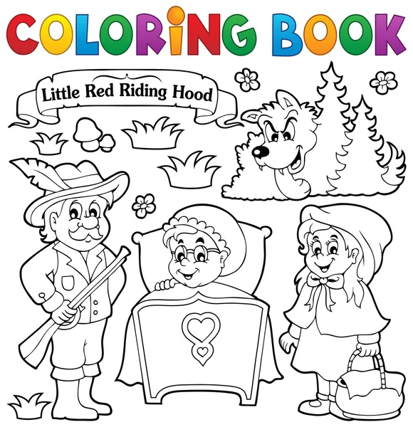 Libro para colorear cuento de hadas tema 1 — Archivo Imágenes Vectoriales