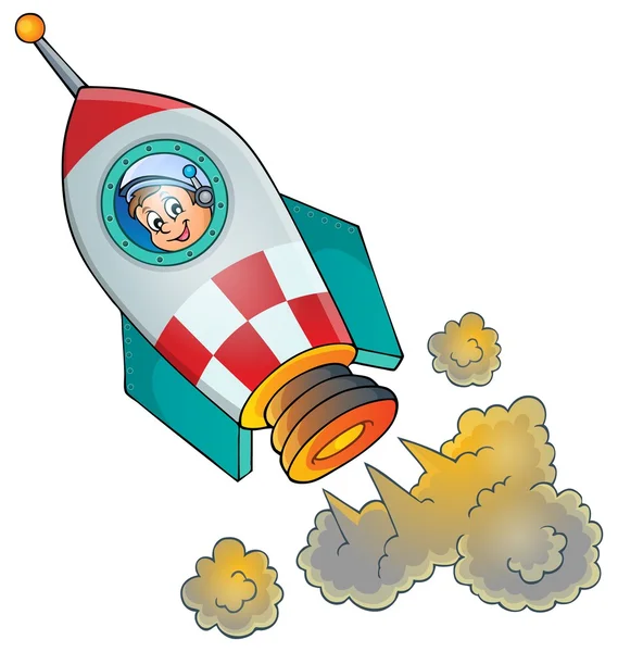 Immagine di una piccola astronave — Vettoriale Stock