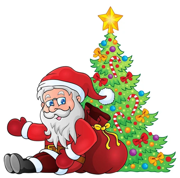 Image with Santa Claus theme 2 — Stock Vector