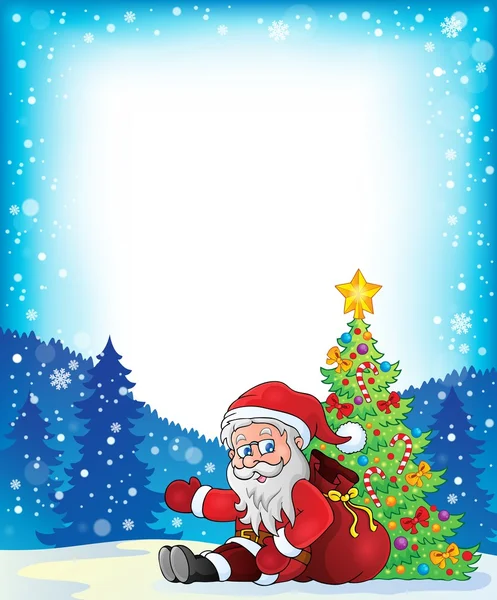 Image with Santa Claus theme 3 — Stock Vector