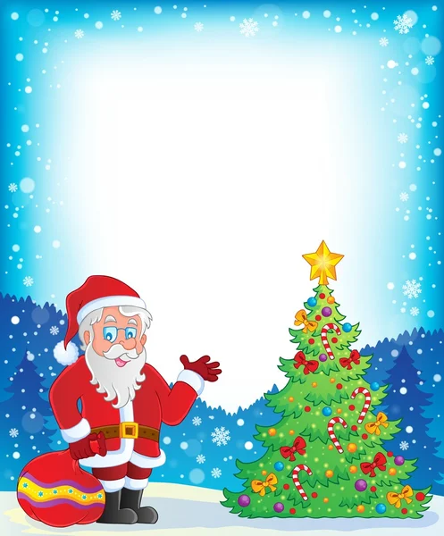 Image with Santa Claus theme 9 — Stock Vector