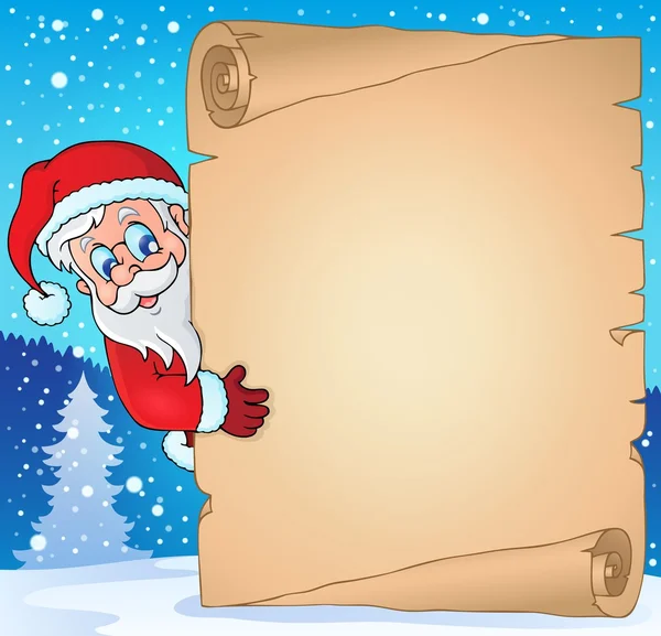 Christmas topic parchment 3 — Stock Vector