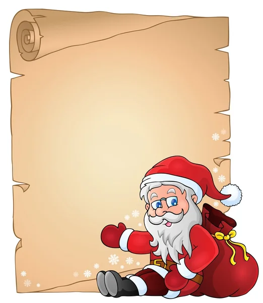 Christmas topic parchment 4 — Stock Vector