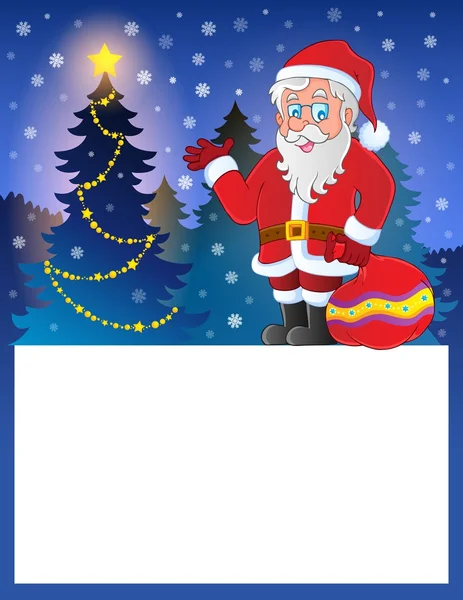 Petit cadre avec Père Noël 7 — Image vectorielle