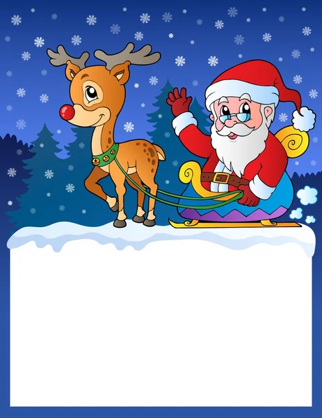 Marco pequeño con Santa Claus 8 — Vector de stock