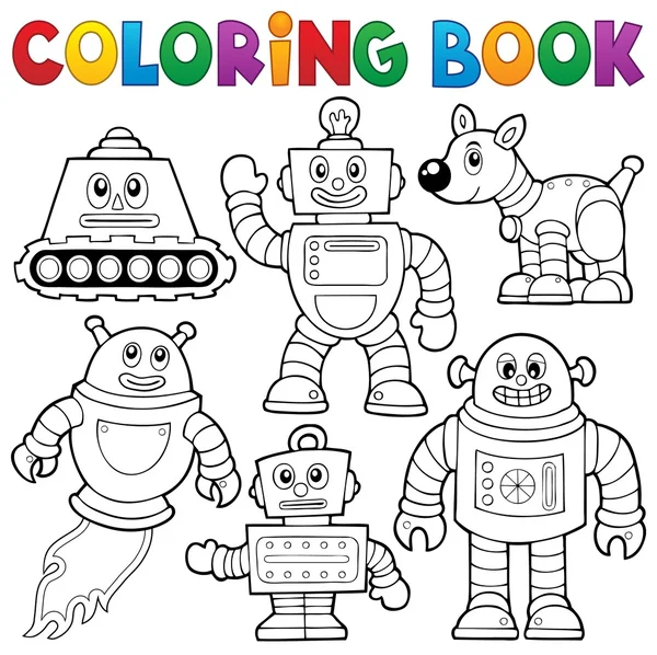 Libro para colorear colección robot 1 — Vector de stock