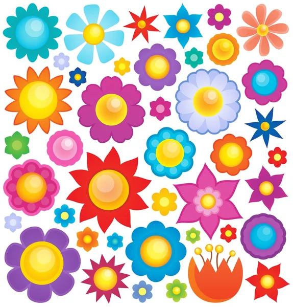 Collection de thème de fleurs 3 — Image vectorielle
