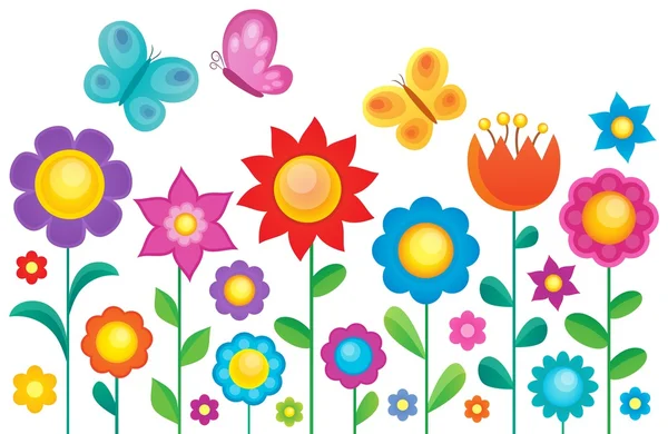 Tema de la flor imagen 1 — Vector de stock