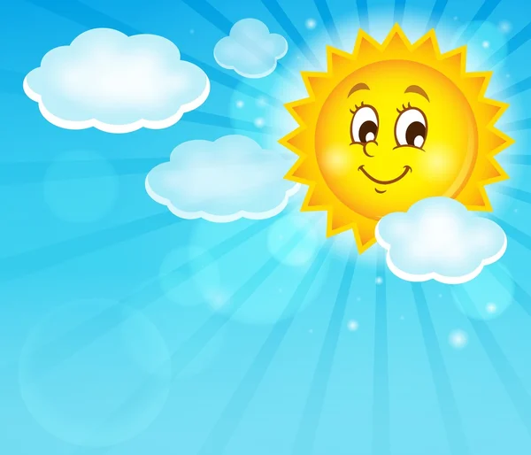 Изображение с темой счастливого солнца 1 — стоковый вектор