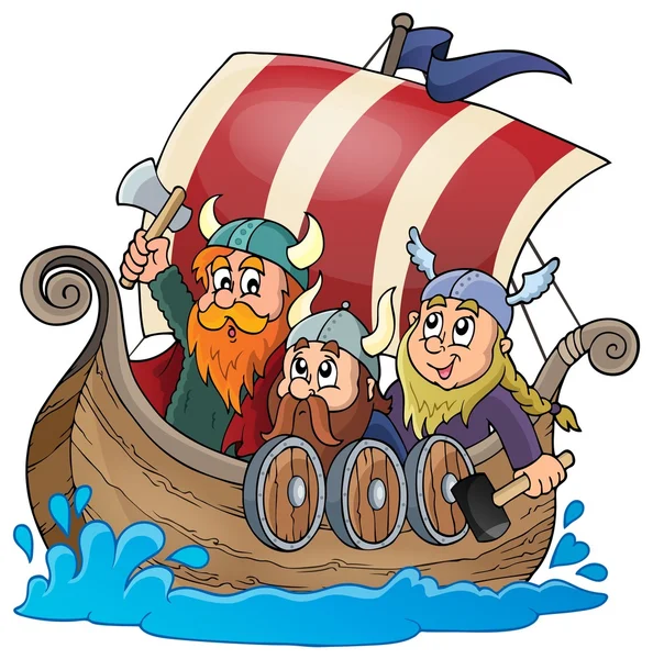 Viking ship theme image 1 — Stock Vector