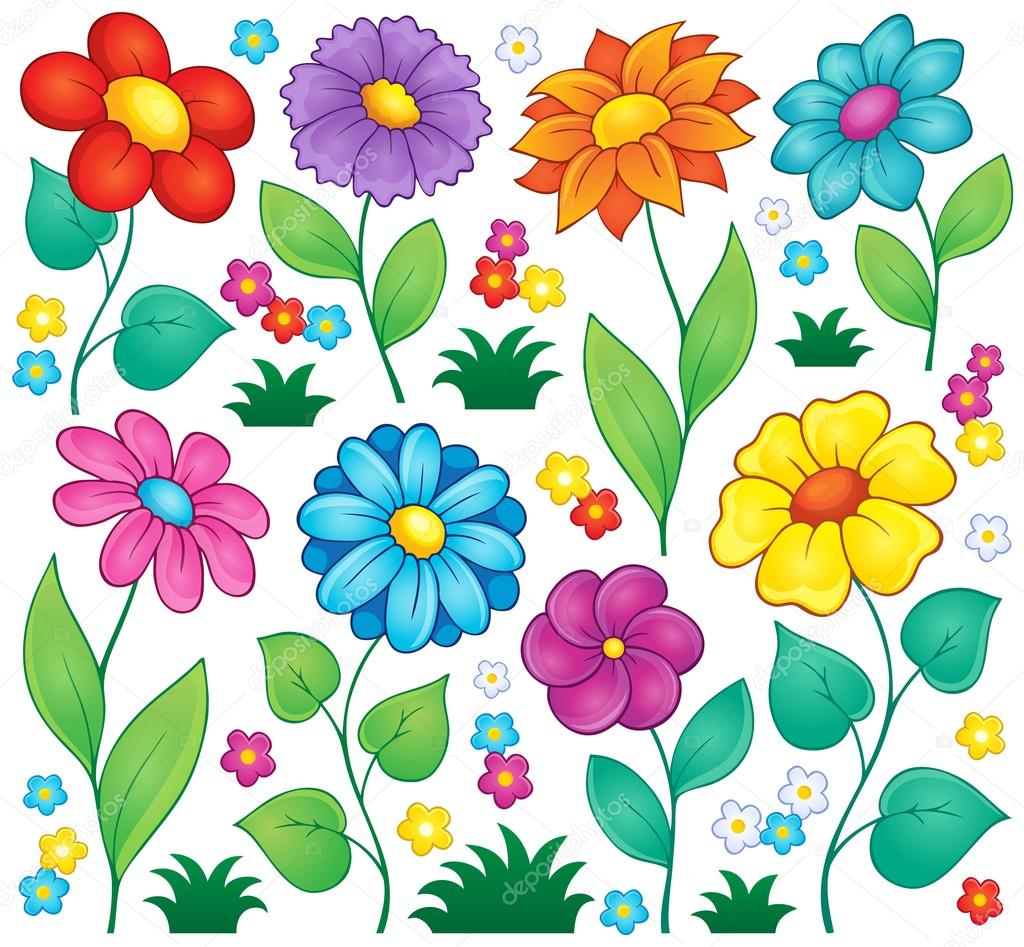 Flower theme collection 7 — Stock Vector © clairev 66217541