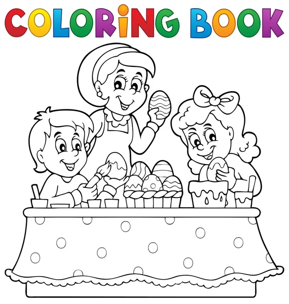 Coloring book Easter topic image 1 — Stock Vector