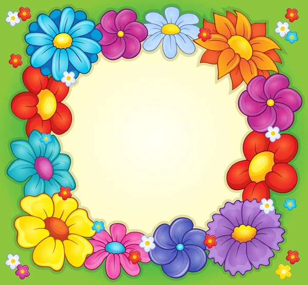 Frame met bloem thema 2 — Stockvector