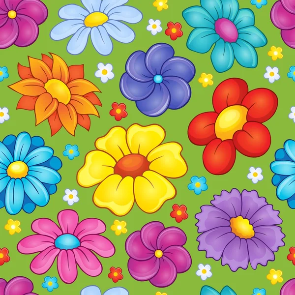 Tema de flor de fondo sin costuras 3 — Vector de stock