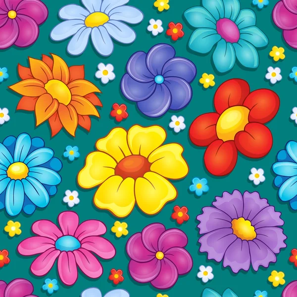 Seamless background flower theme 4 — Stock Vector
