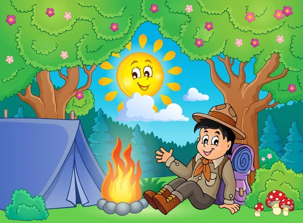 Scout niño tema imagen 2 — Archivo Imágenes Vectoriales