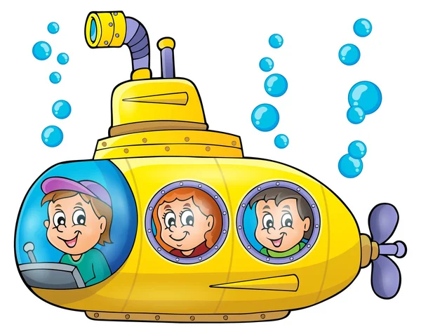 Imagen del tema del submarino 1 — Vector de stock