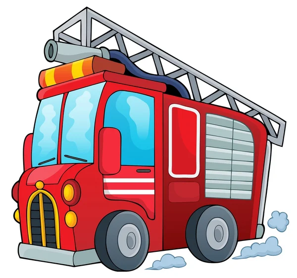Imagem tema caminhão de bombeiros 1 —  Vetores de Stock