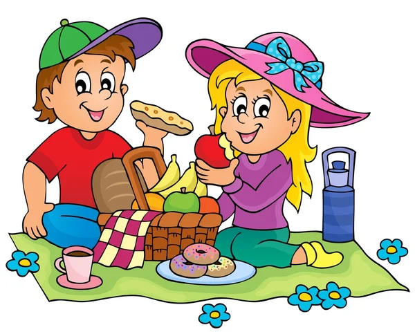 ピクニックのテーマ イメージ 1 — ストックベクタ