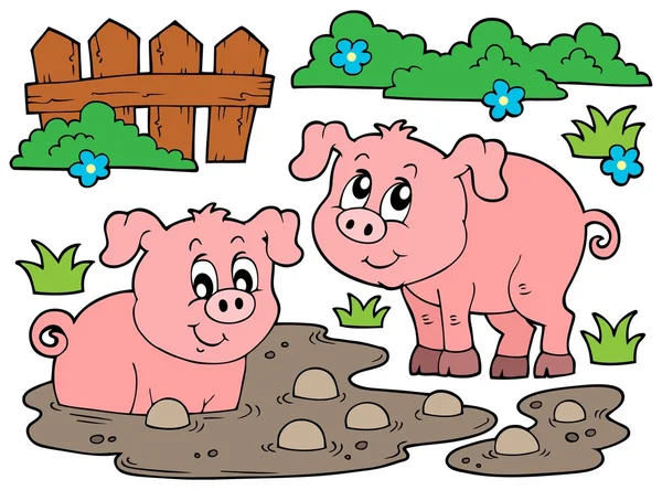 Pig theme image 5 — Stock Vector