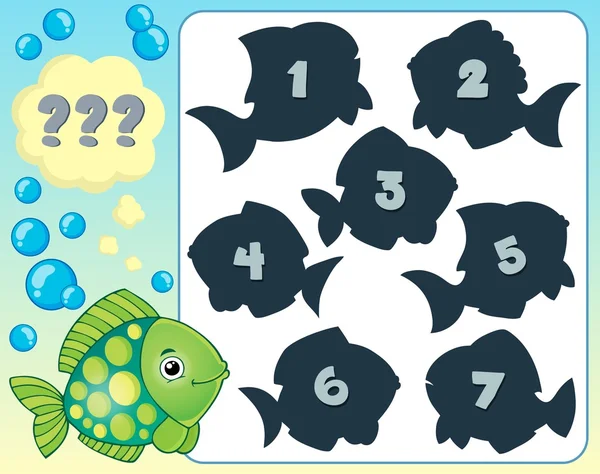 Ryby zagadka tematu obrazu 2 — Wektor stockowy