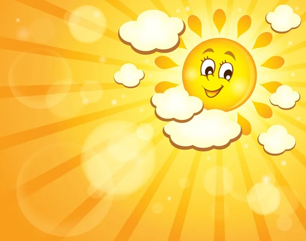 Изображение с темой счастливого солнца 7 — стоковый вектор
