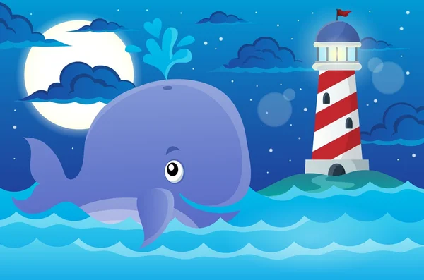 Whale theme image 2 — Stock Vector