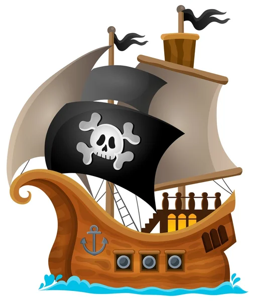 Pirate ship topic image 1 — Stock Vector