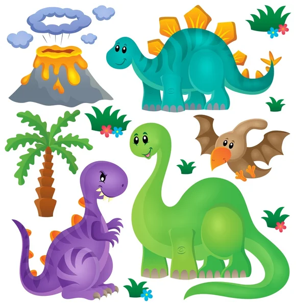 Dinosaur theme set 1 — Διανυσματικό Αρχείο