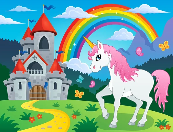Fairy tale unicorn theme image 4 — Wektor stockowy