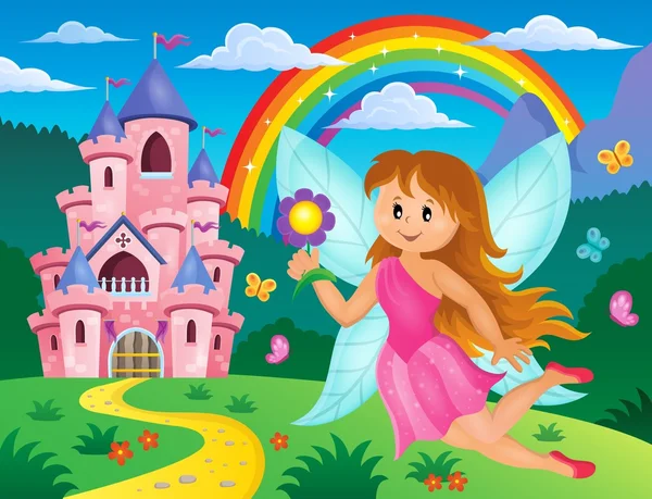 Happy fairy theme image 3 — Stok Vektör