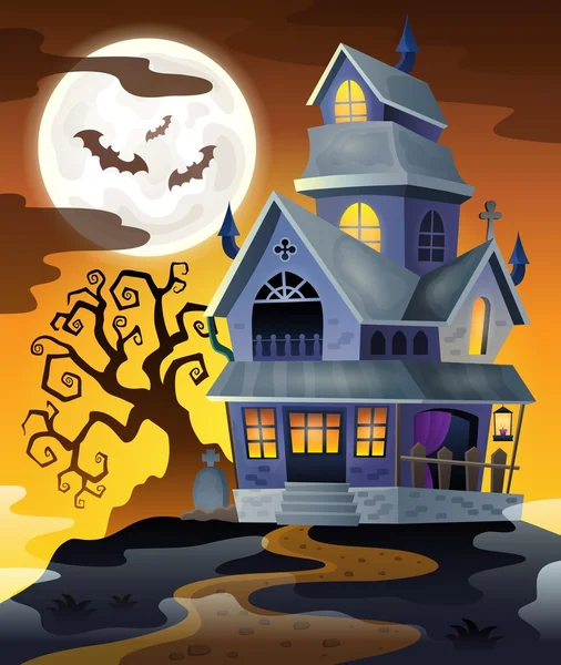 Image with haunted house thematics 2 — Stok Vektör