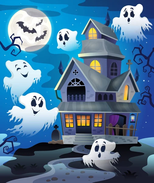 Image with haunted house thematics 4 — Stock Vector