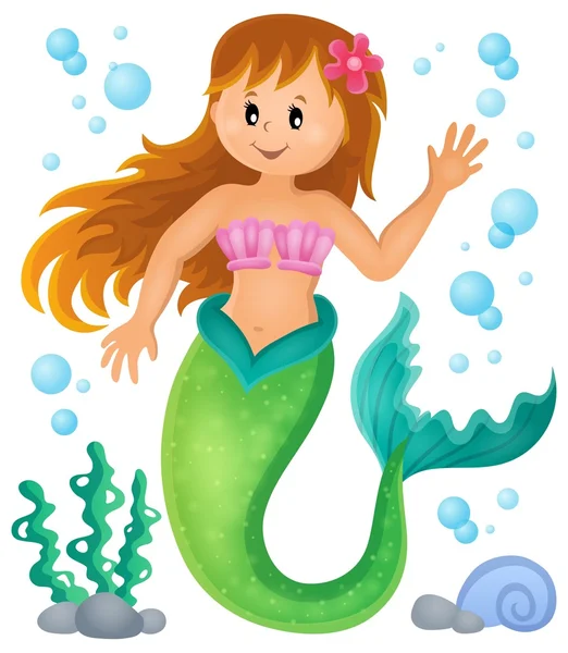 Mermaid theme image 1 — Wektor stockowy